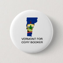 VERMONT FOR CORY BOOKER  2020 Button