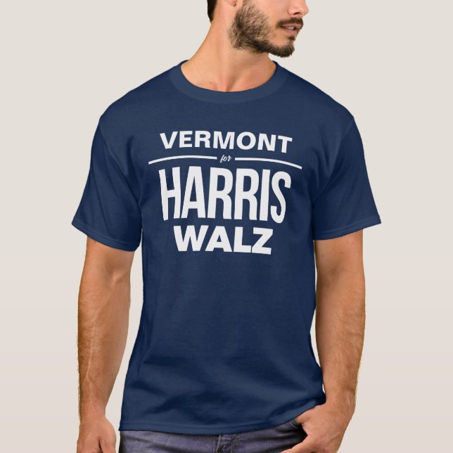 Vermont for Harris Walz T-Shirt (Front)