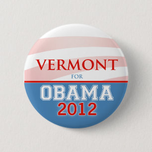 VERMONT for Obama 2012 6 Cm Round Badge