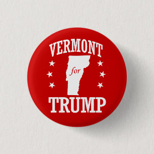 VERMONT FOR TRUMP 3 CM ROUND BADGE