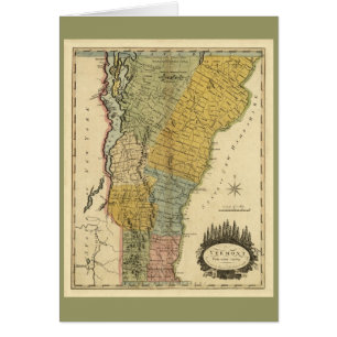 Vermont, from actual Survey - Vintage 1814 Map