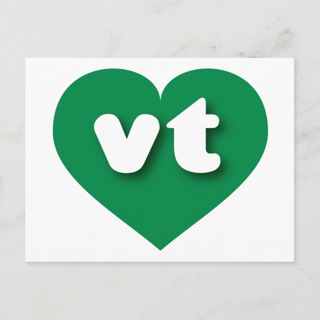 Vermont green heart - I love vt Postcard (Front)