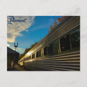 Vermont Green Mountain Flyer at Sunset Postcard