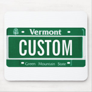 Vermont green mountain license plate mouse pad