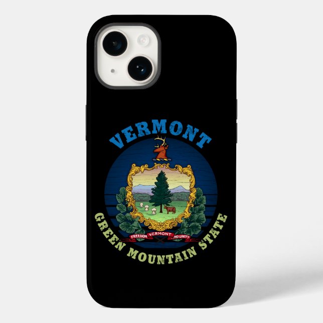 VERMONT GREEN MOUNTAIN STATE FLAG Case-Mate iPhone CASE (Back)