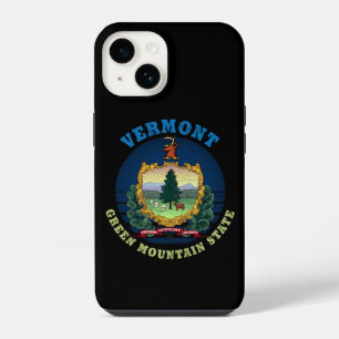 VERMONT GREEN MOUNTAIN STATE FLAG iPhone 14 CASE