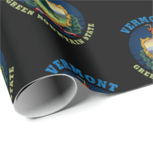 VERMONT GREEN MOUNTAIN STATE FLAG WRAPPING PAPER