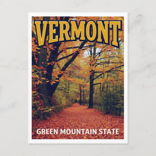 Vermont Green Mountain State Postcard (Front)
