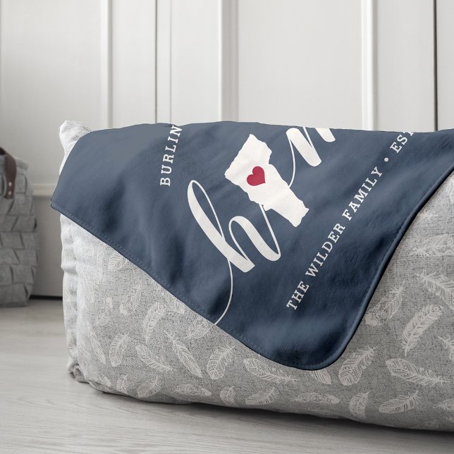 Vermont Home State Personalised Sherpa Blanket (Creator Uploaded)