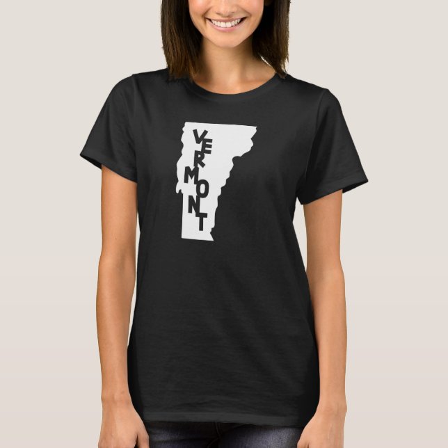 Vermont Home Us State Map T-Shirt (Front)
