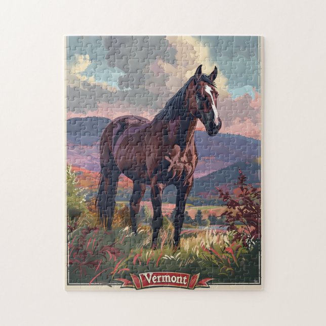 Vermont Horse Jigsaw Puzzle (Vertical)
