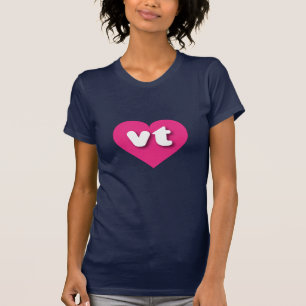 Vermont hot pink heart - I love vt T-Shirt