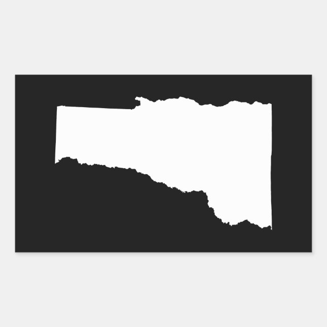 Vermont in White and Black Rectangular Sticker (Front)