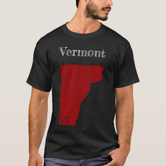 Vermont Interstates [Berry Red Design] T-Shirt (Front)