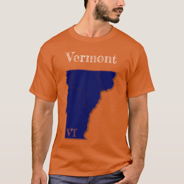 Vermont Interstates [Navy Blue Design] T-Shirt (Front)