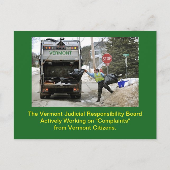 Vermont Judicial Conduct Board: Postcard (Front)