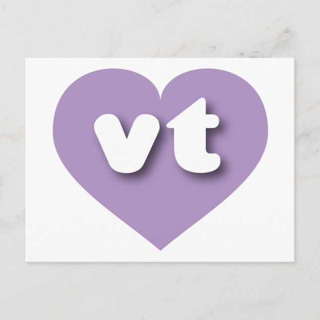 Vermont lavender heart - I love vt Postcard (Front)