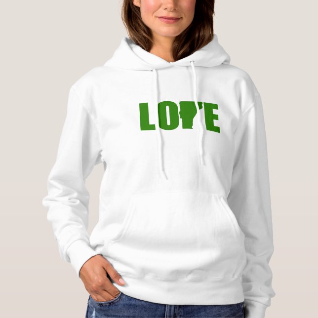 Vermont Love American Apparel Hoodie (Front)