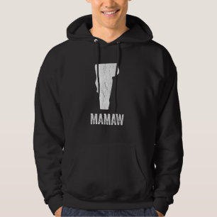 Vermont Mamaw Vermont Silhouette State Coolest Gra Hoodie