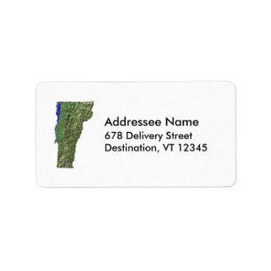 Vermont Map Address Label