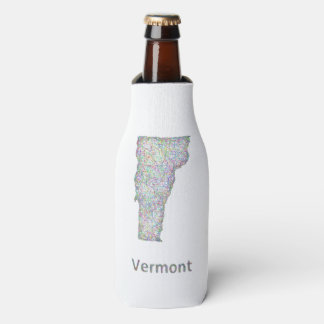 Vermont map bottle cooler