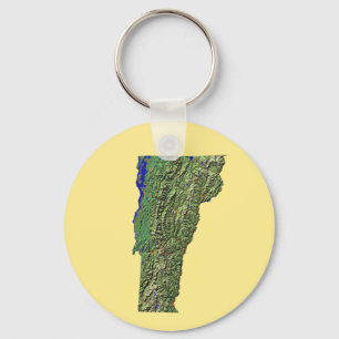 Vermont Map Keychain