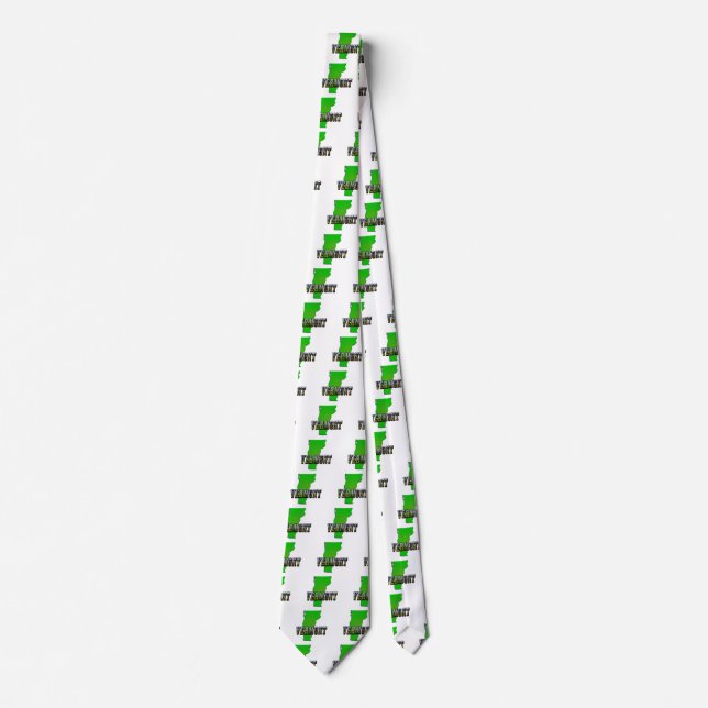 Vermont Map Outline and Picture Text Tie (Front)