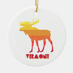 Vermont Moose Ceramic Tree Decoration
