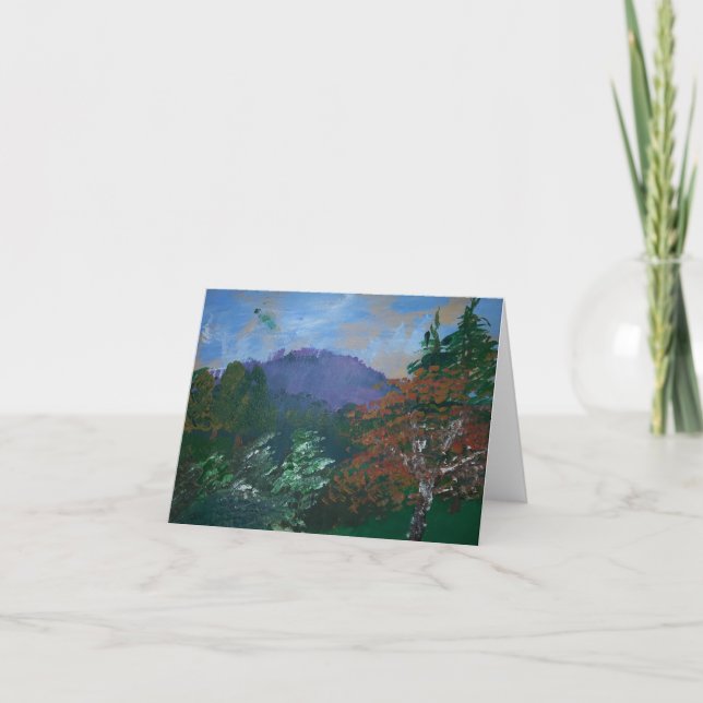 Vermont Mountain Landscape Note Card (Front)
