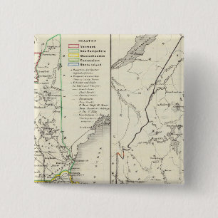 Vermont, New Hampshire, Massachusetts 15 Cm Square Badge