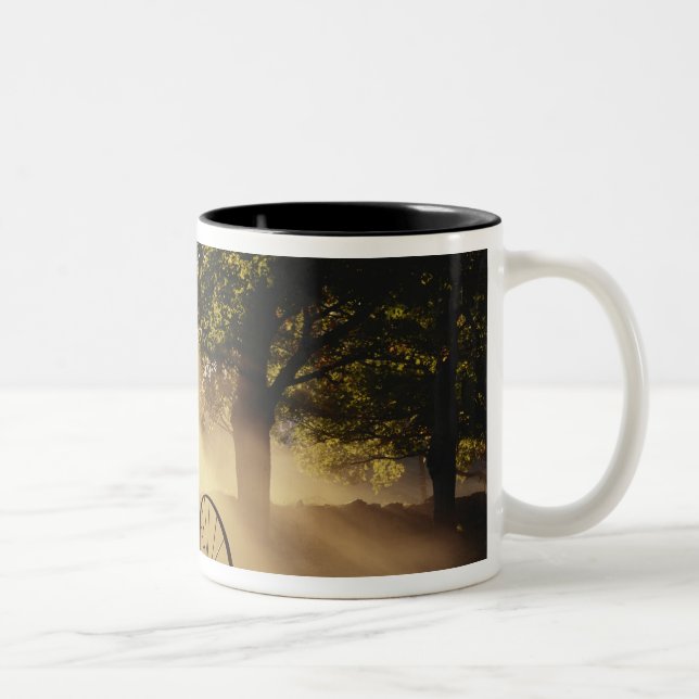 Vermont, Northeast Kingdom, Sunlight falling Two-Tone Coffee Mug (Right)