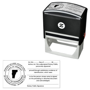 Vermont Notary Public Acknowledgement Stamp