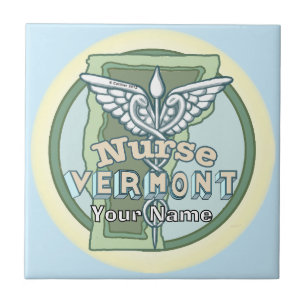 Vermont Nurse Caduceus Tile