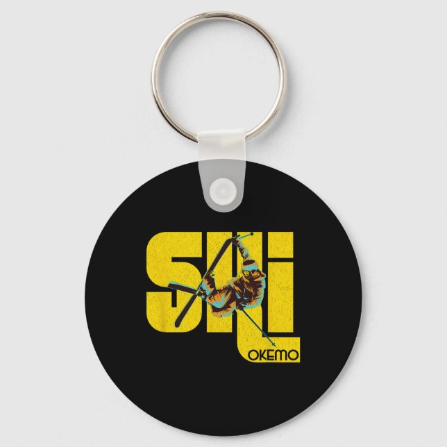 Vermont Okemo Mountain Ski  Key Ring (Front)