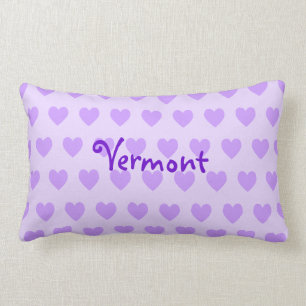 Vermont on Purple Heart Pattern Lumbar Cushion