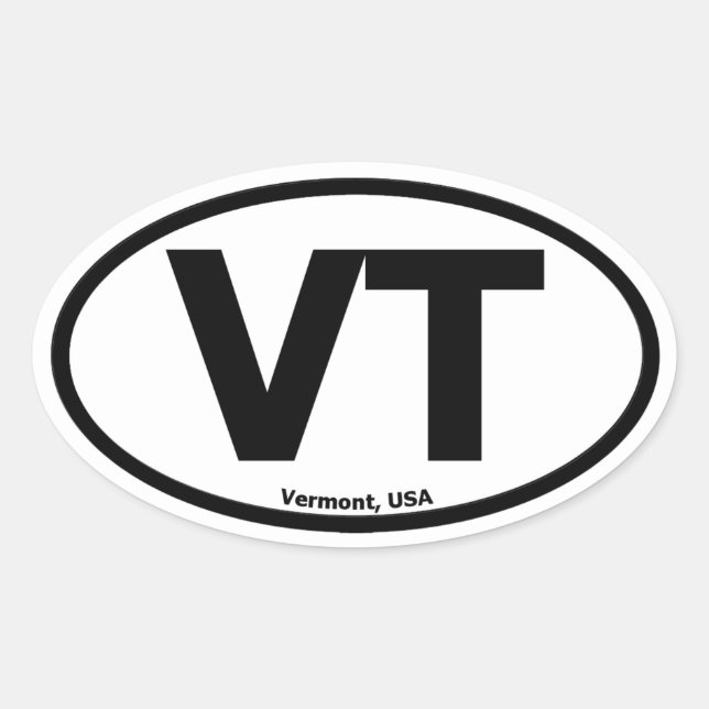 Vermont Oval Sticker (Front)
