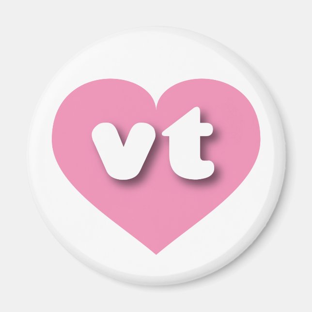 Vermont pink heart - I love vt Magnet (Front)