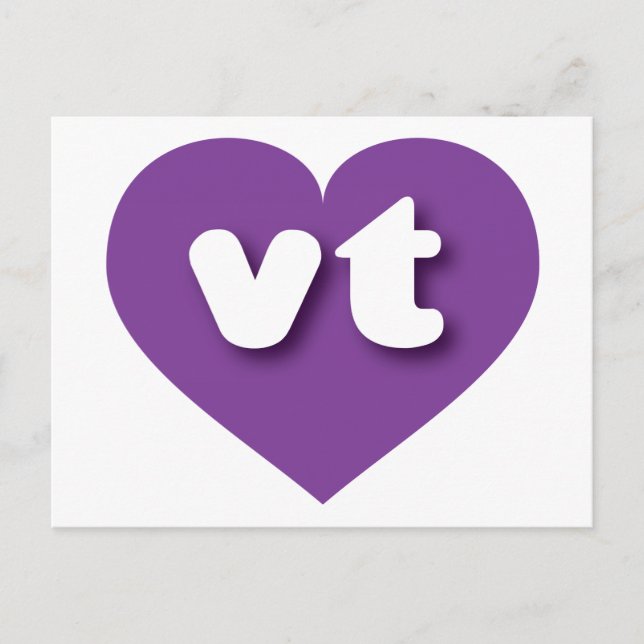 Vermont purple heart - I love vt Postcard (Front)