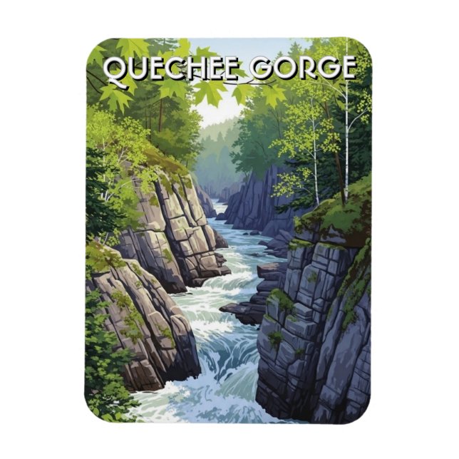 Vermont Quechee Gorge Travel Magnet (Vertical)