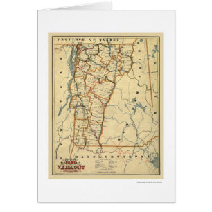 Vermont Railroad & Town Map 1896