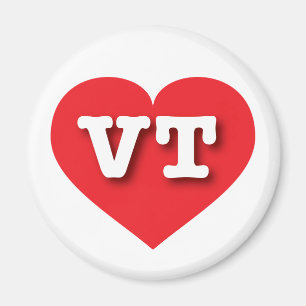 Vermont Red Heart - I love VT Magnet