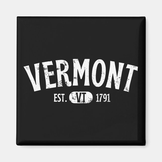 Vermont Retro Vintage VT Magnet (Front)
