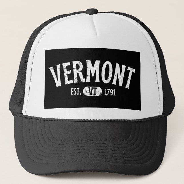 Vermont Retro Vintage VT Trucker Hat (Front)