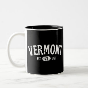 Vermont Retro Vintage VT Two-Tone Coffee Mug