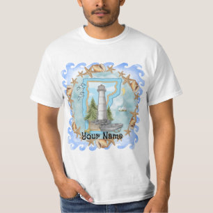 Vermont Shells Lighthouse  T-Shirt
