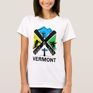 Vermont Ski T Shirt - Skiing And Snowboard Accesso