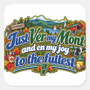 Vermont square sticker