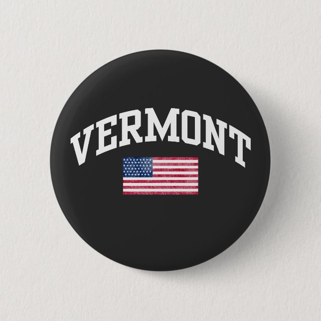 Vermont state 6 cm round badge (Front)