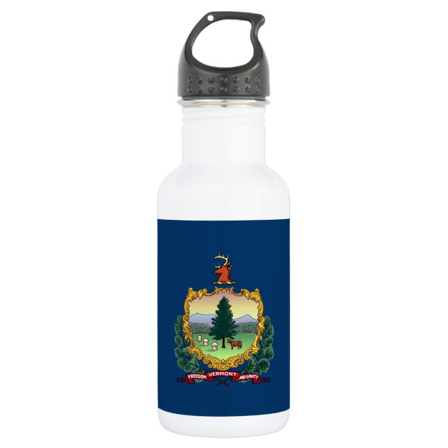 Vermont State Flag 532 Ml Water Bottle (Front)