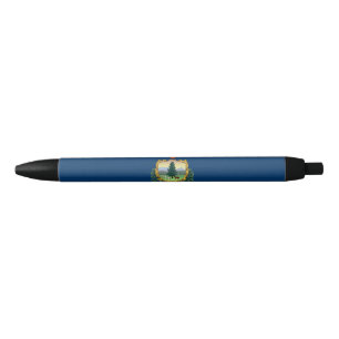 Vermont State Flag Black Ink Pen